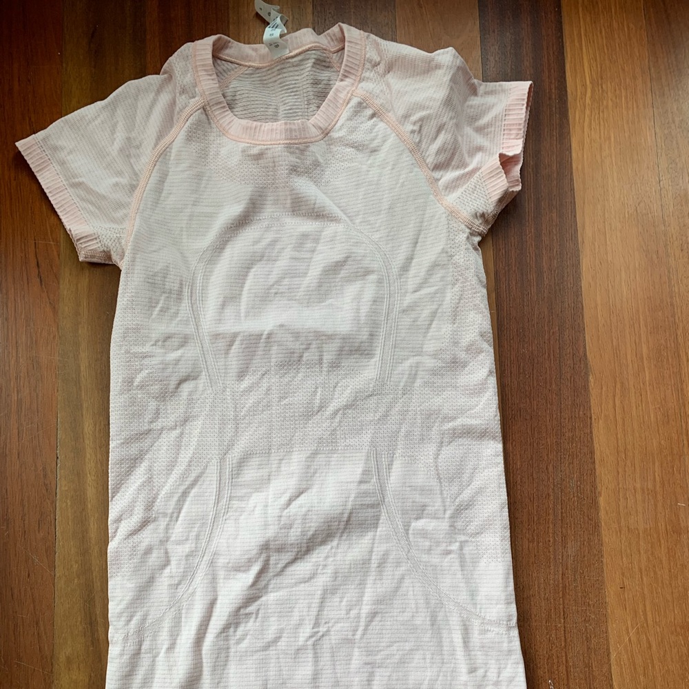 Pink Lululemon Fitted Short Sleeve Shirt